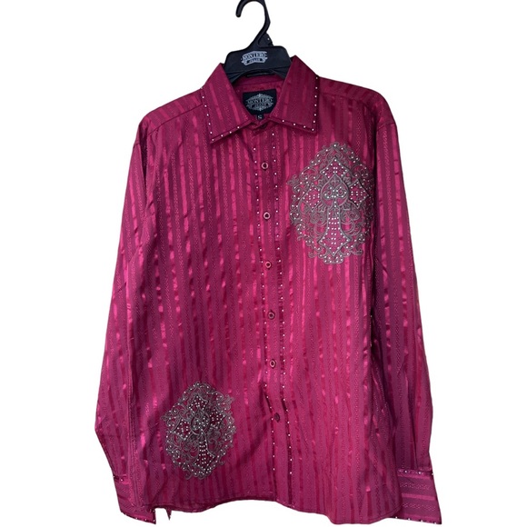 Sz S Montero Jeans Western Button Down Long Sleeve Shirt NWOT - Picture 2 of 6